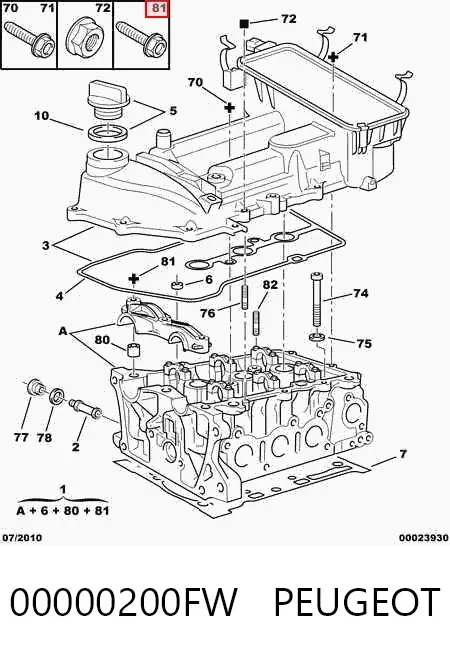 Cabeça de motor (CBC) 00000200FW Peugeot/Citroen