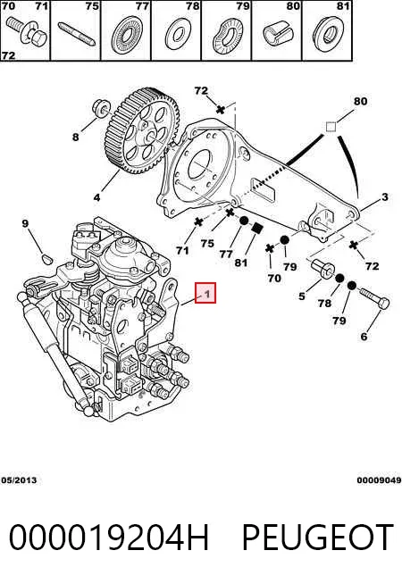 Bomba de combustível de pressão alta 000019204H Peugeot/Citroen