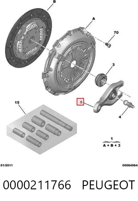 Forquilha de embraiagem 0000211766 Peugeot/Citroen