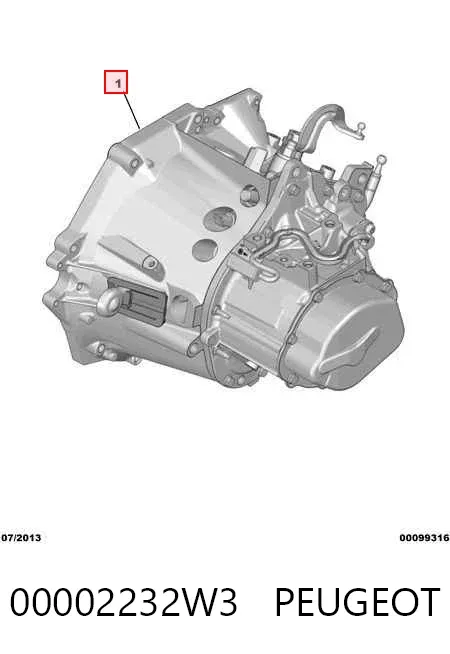 Caixa de Mudança montada (caixa mecânica de velocidades) 00002232W3 Peugeot/Citroen