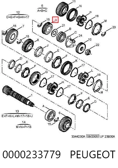Roda dentada propulsionada de 4ª velocidade 0000233779 Peugeot/Citroen