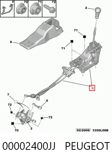 Mecanismo de mudança (ligação) Citroen C4 I