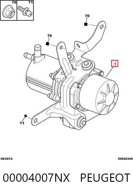 Bomba da Direção hidrâulica assistida 00004007NX Peugeot/Citroen