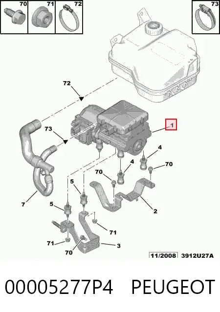 Bomba do sistema hidráulico (de amortecedores) 00005277P4 Peugeot/Citroen