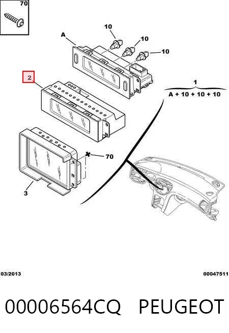 Mostrador multifuncional 00006564CQ Peugeot/Citroen