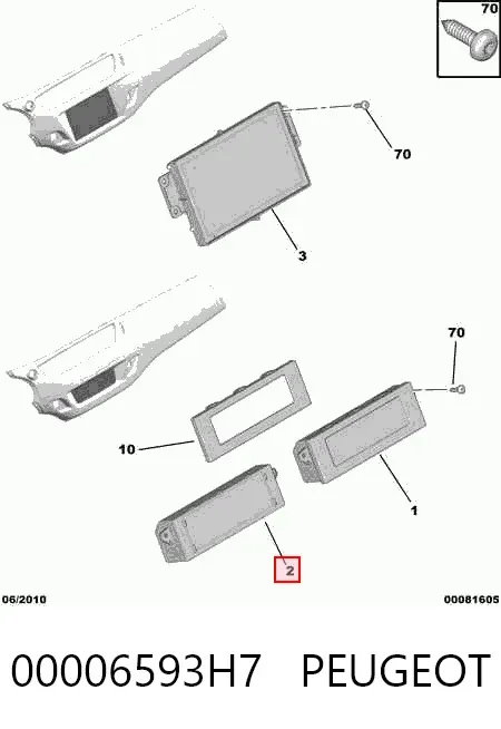 Mostrador multifuncional Citroen C5 III