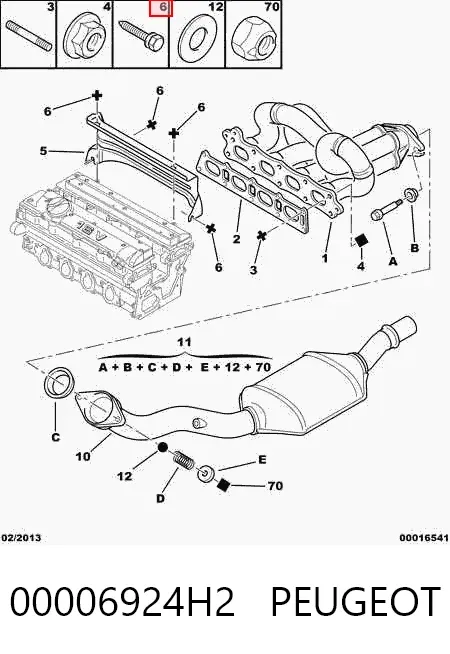 Parafuso 00006924H2 Peugeot/Citroen