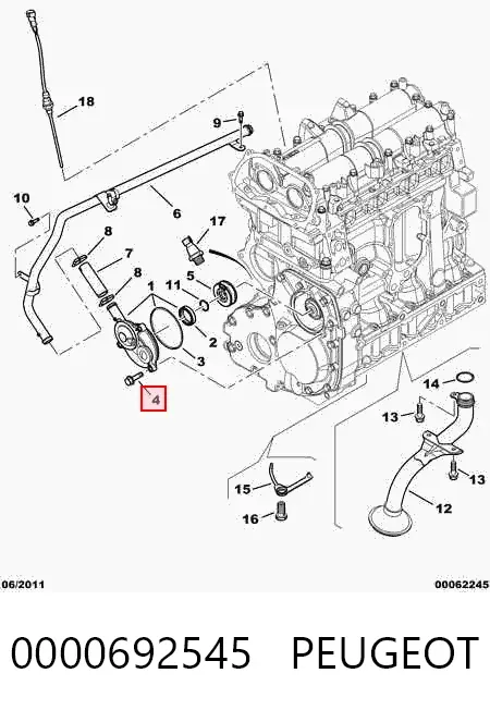 Parafuso do sistema de escape (do silenciador) 0000692545 Peugeot/Citroen
