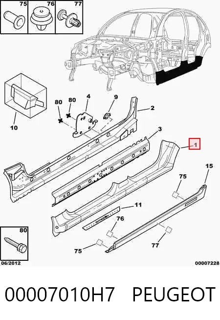 Acesso externo direito Citroen C3 I