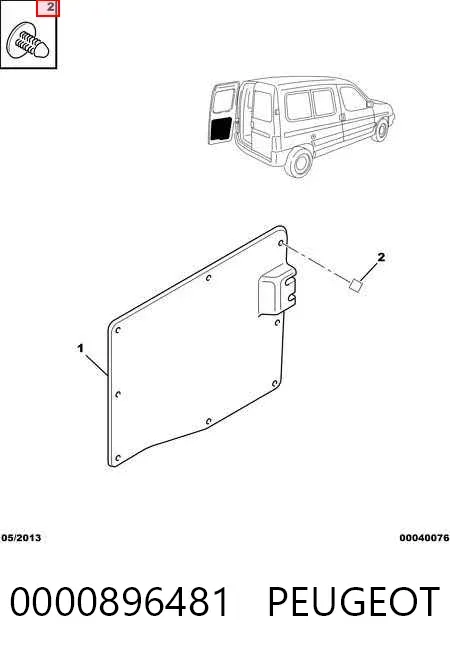 Cápsula (prendedor) de fixação de revestimento da porta 0000896481 Peugeot/Citroen