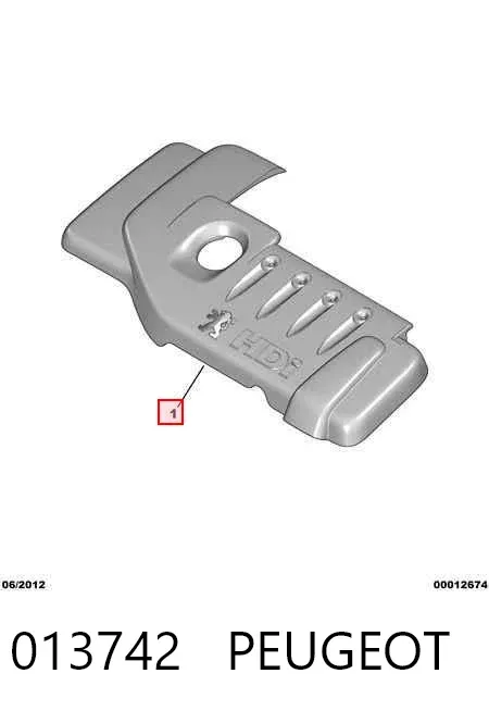 Tampa de motor decorativa Peugeot 206 2A/C
