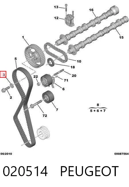 Sensor ABS traseiro esquerdo 020514 Peugeot/Citroen
