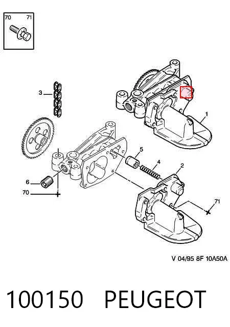 Bomba de óleo 100150 Peugeot/Citroen