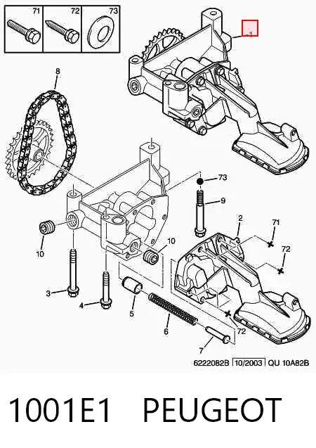 Bomba de óleo 1001E1 Peugeot/Citroen