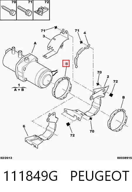 Bomba da Direção hidrâulica assistida 111849G Peugeot/Citroen