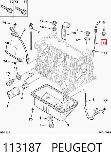 Sensor do nível de óleo de motor 113187 Peugeot/Citroen