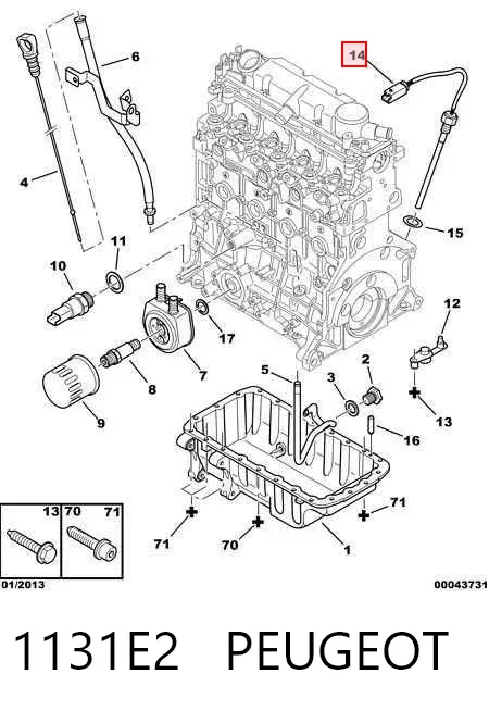 Sensor do nível de óleo de motor 1131E2 Peugeot/Citroen