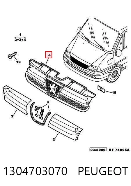 Grelha do radiador Peugeot Boxer II
