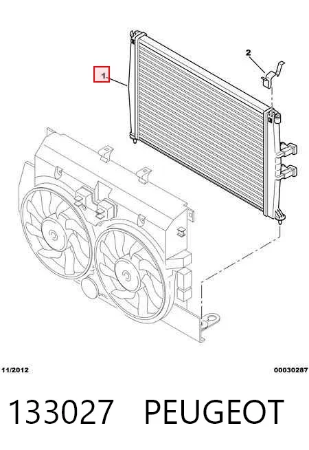 Radiador de esfriamento de motor 133027 Peugeot/Citroen