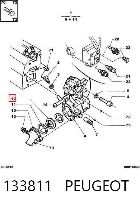 Termostato 133811 Peugeot/Citroen