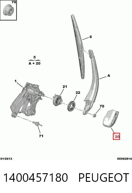 Braço de limpa-pára-brisas de vidro traseiro 1400457180 Peugeot/Citroen