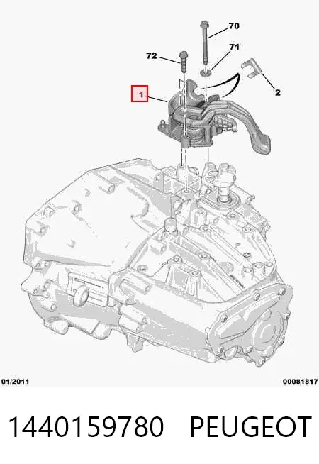 Consola de ligação da Caixa de Mudança 1440159780 Fiat/Alfa/Lancia