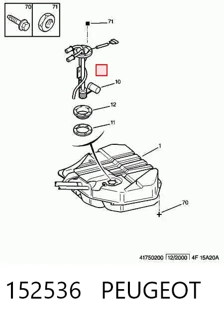 Sensor do nível de combustível no tanque Peugeot Boxer I