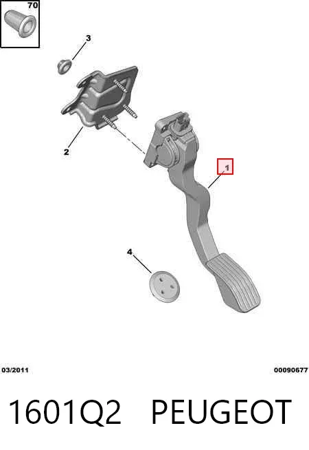 Pedal de gás (de acelerador) 0280755026 Bosch