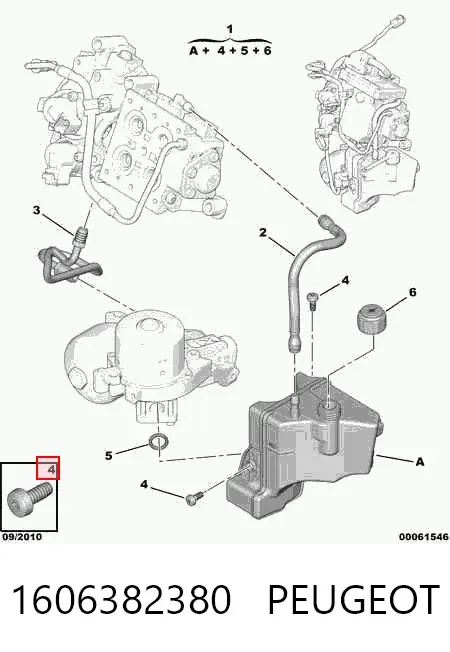 Tanque do sistema hidráulico da Caixa de Mudança 1606382380 Peugeot/Citroen