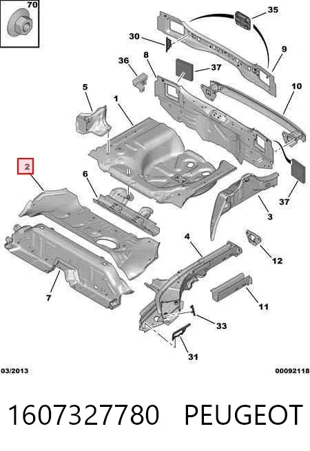 Fundo de carroçaria 1607327780 Peugeot/Citroen