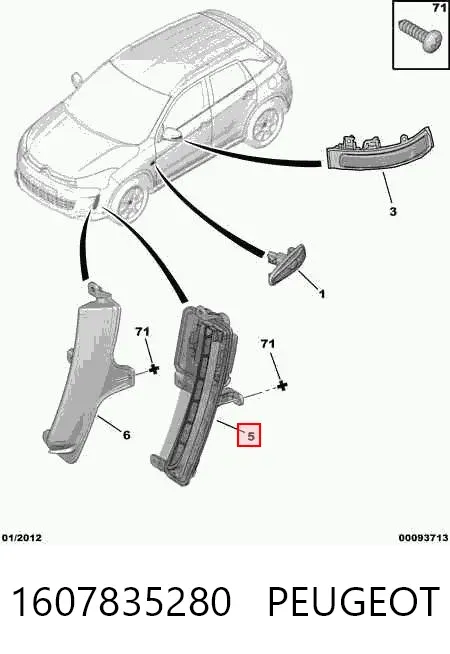 Luzes de nevoeiro direitas 1607835280 Peugeot/Citroen