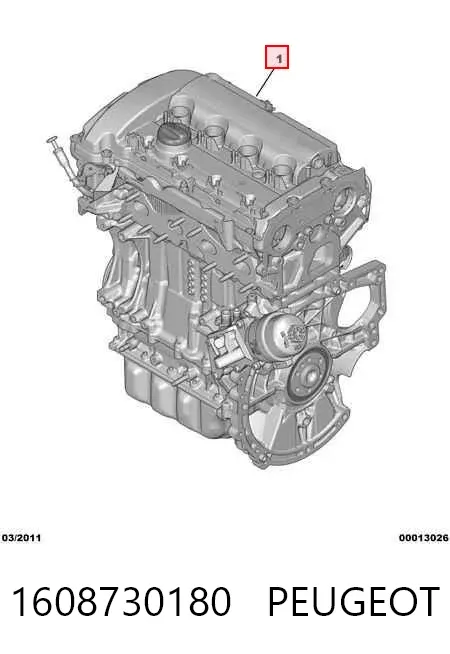 Motor montado 1608730180 Peugeot/Citroen