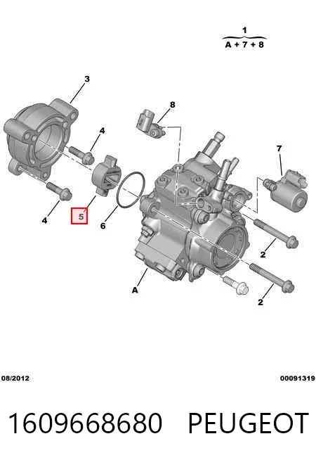Kit de reparação da Bomba de Combustível de Pressão Alta 1609668680 Peugeot/Citroen