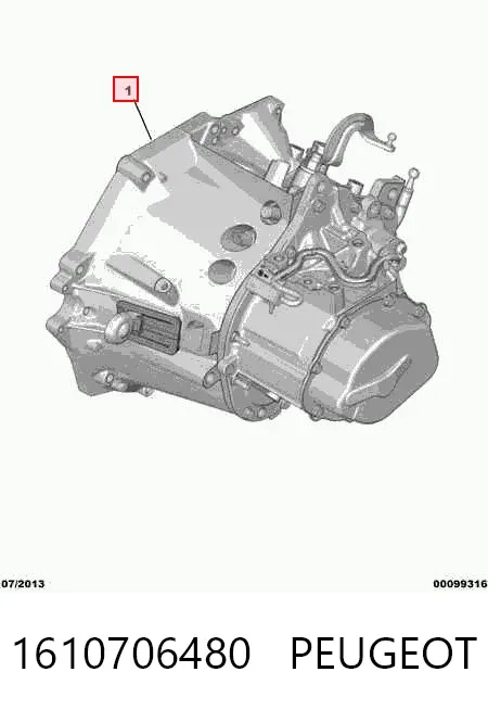 Caixa de Mudança montada (caixa mecânica de velocidades) 1610706480 Peugeot/Citroen