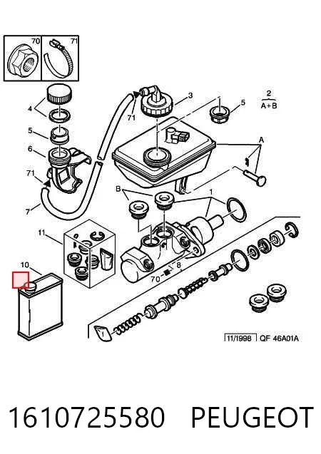 Fluido de freio 1610725580 Peugeot/Citroen
