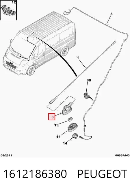 Antena 1612186380 Peugeot/Citroen