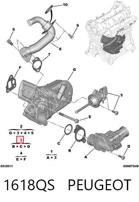 Convertidor de pressão (solenoide) de supercompressão 1618QS Peugeot/Citroen