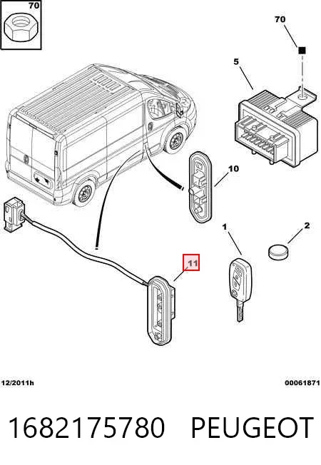 Sensor de fechamento de portas (interruptor de fim de carreira) 1682175780 Peugeot/Citroen