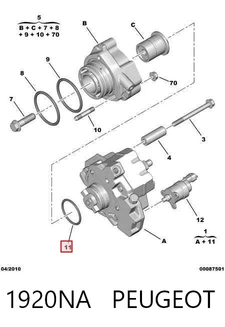 Bomba de combustível de pressão alta 504095664 Fiat/Alfa/Lancia