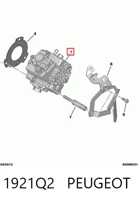 Bomba de combustível de pressão alta 1921Q2 Peugeot/Citroen