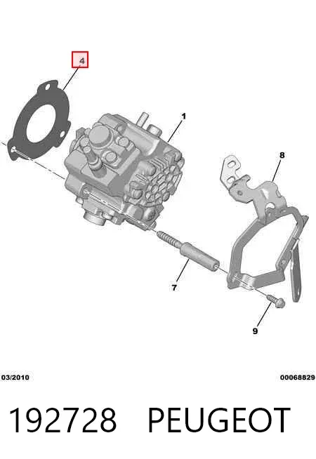 Vedante da bomba de combustível da Bomba de Combustível de Pressão Alta 192728 Peugeot/Citroen
