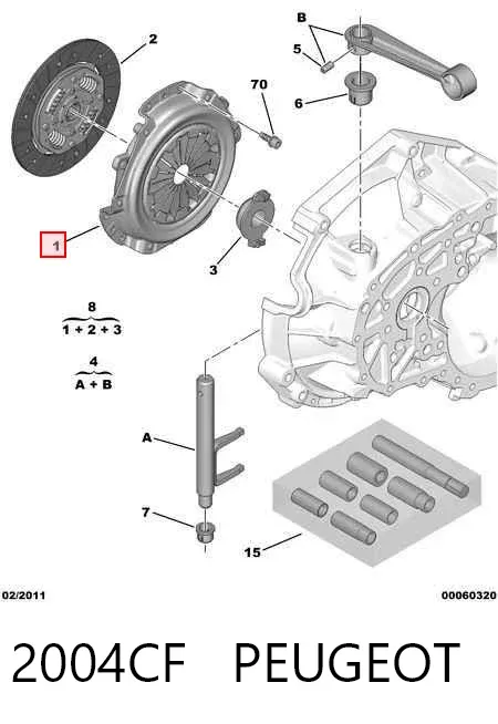 Cesta de embraiagem 2004CF Peugeot/Citroen