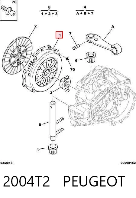 Cesta de embraiagem 2004T2 Peugeot/Citroen