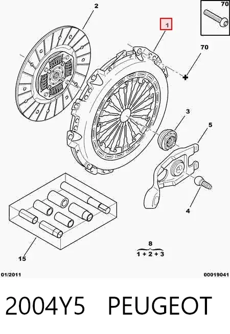 Cesta de embraiagem 2004Y5 Peugeot/Citroen