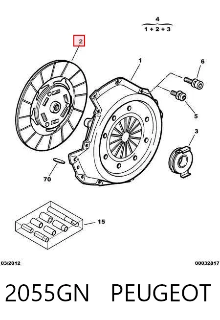 Disco de embraiagem 2055GN Peugeot/Citroen