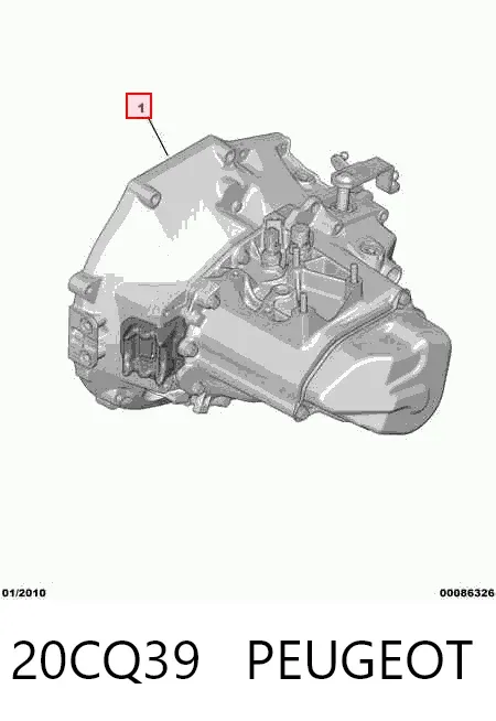 Caixa de Mudança montada (caixa mecânica de velocidades) 20CQ39 Peugeot/Citroen