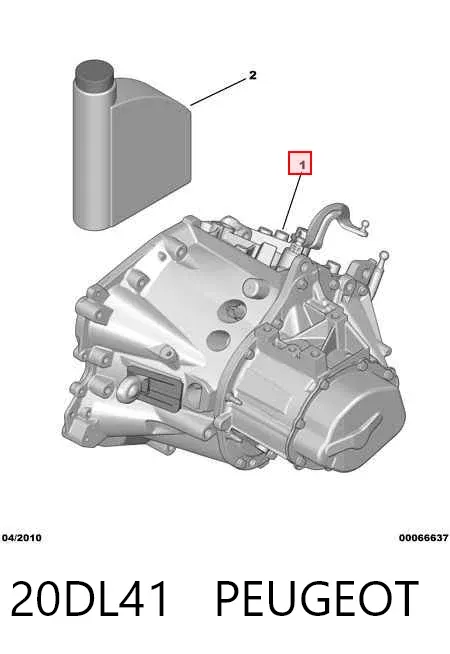 Caixa de Mudança montada (caixa mecânica de velocidades) 20DL41 Peugeot/Citroen