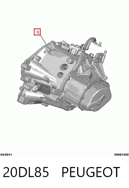 Caixa de Mudança montada (caixa mecânica de velocidades) 20DL85 Peugeot/Citroen