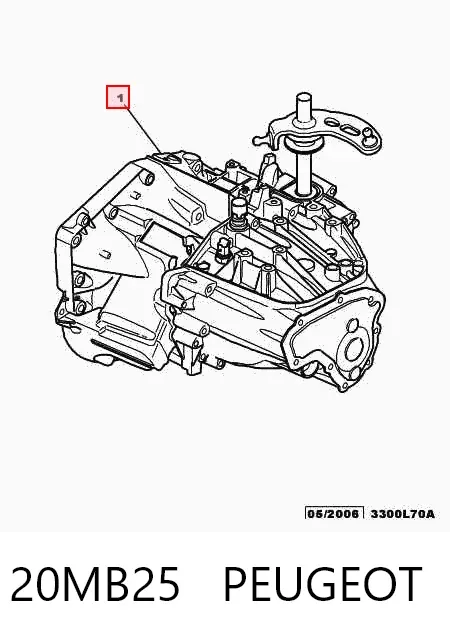 Caixa de Mudança montada (caixa mecânica de velocidades) 20MB25 Peugeot/Citroen