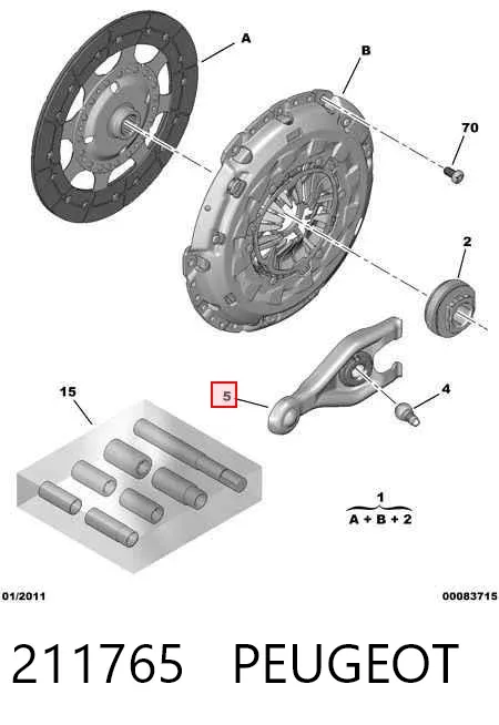 Forquilha de embraiagem 211765 Peugeot/Citroen